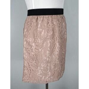 The Loft Blush Pink Lace Skirt 4